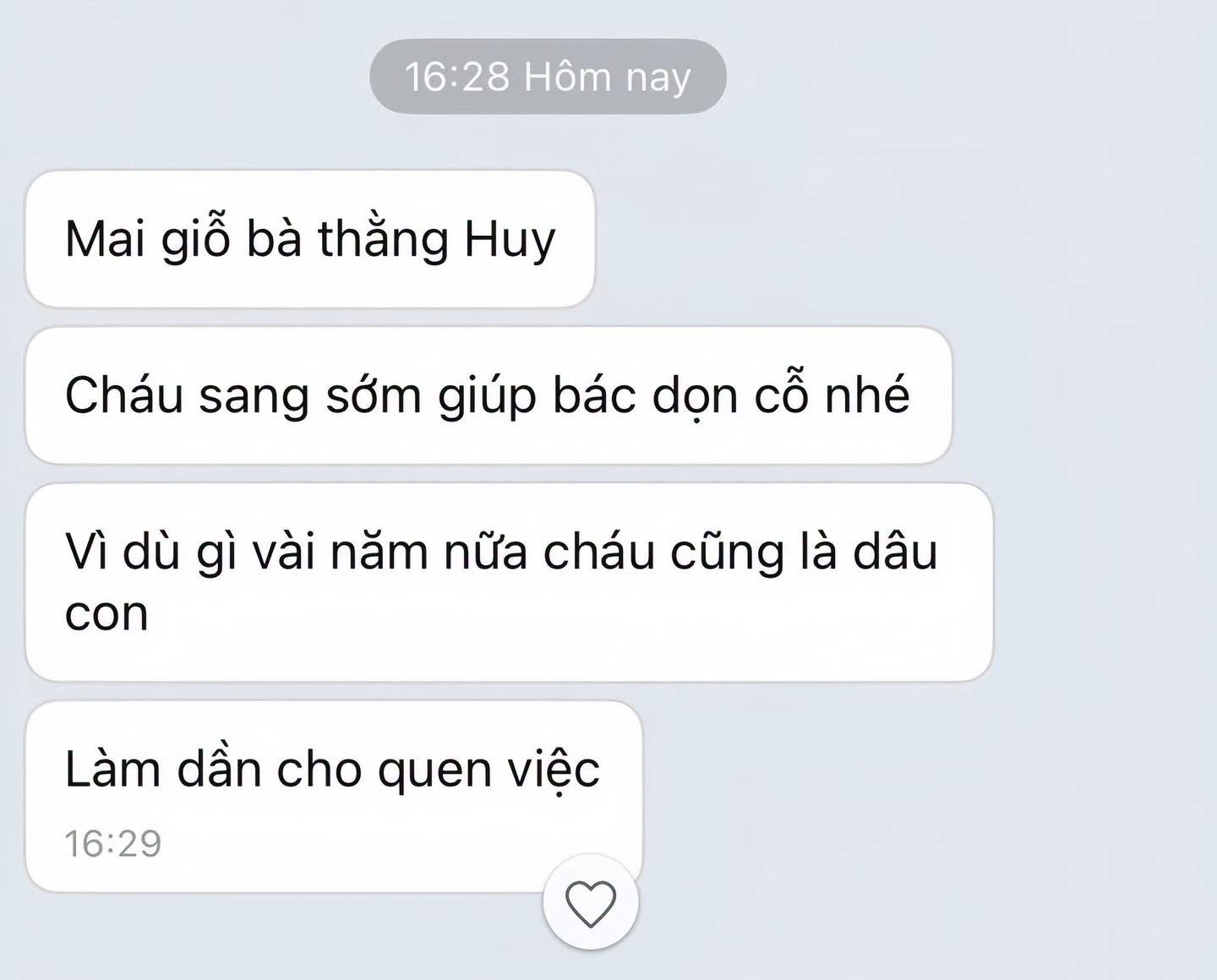 Bạn trẻ băn khoăn khi nhận tin nhắn từ mẹ người yêu về việc giúp việc nhà 1 718953290 1624315888643261 594201730067596924 n