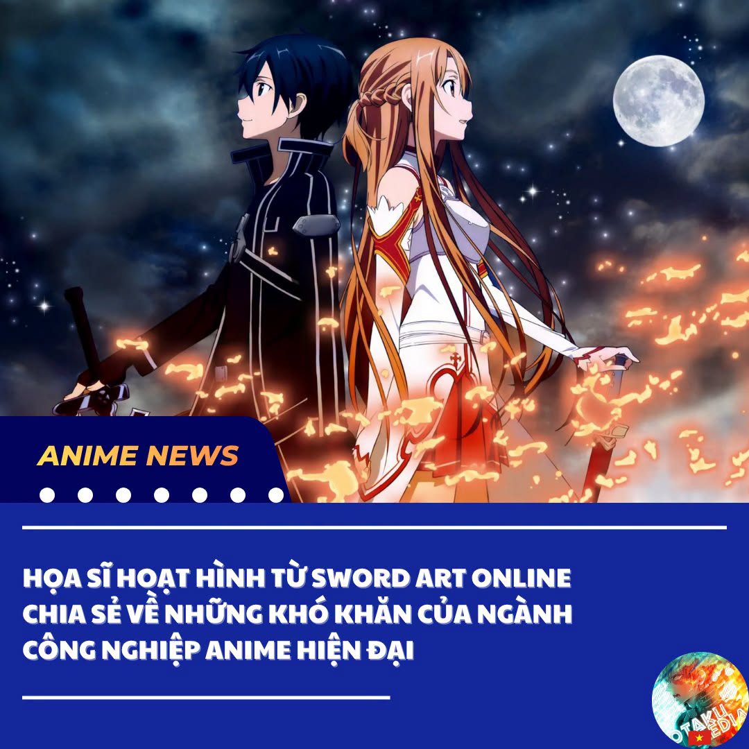 Họa sĩ hoạt hình Sword Art Online chia sẻ về áp lực trong ngành anime hiện nay 1 719483414 925081130544327 6005893397155937985 n